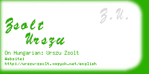 zsolt urszu business card